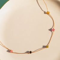 Rainbow Tourmaline Celestial Necklace for Happiness