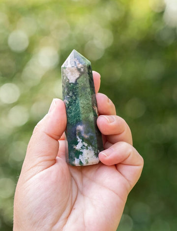 Tree Agate Mini Point for Inner Peace