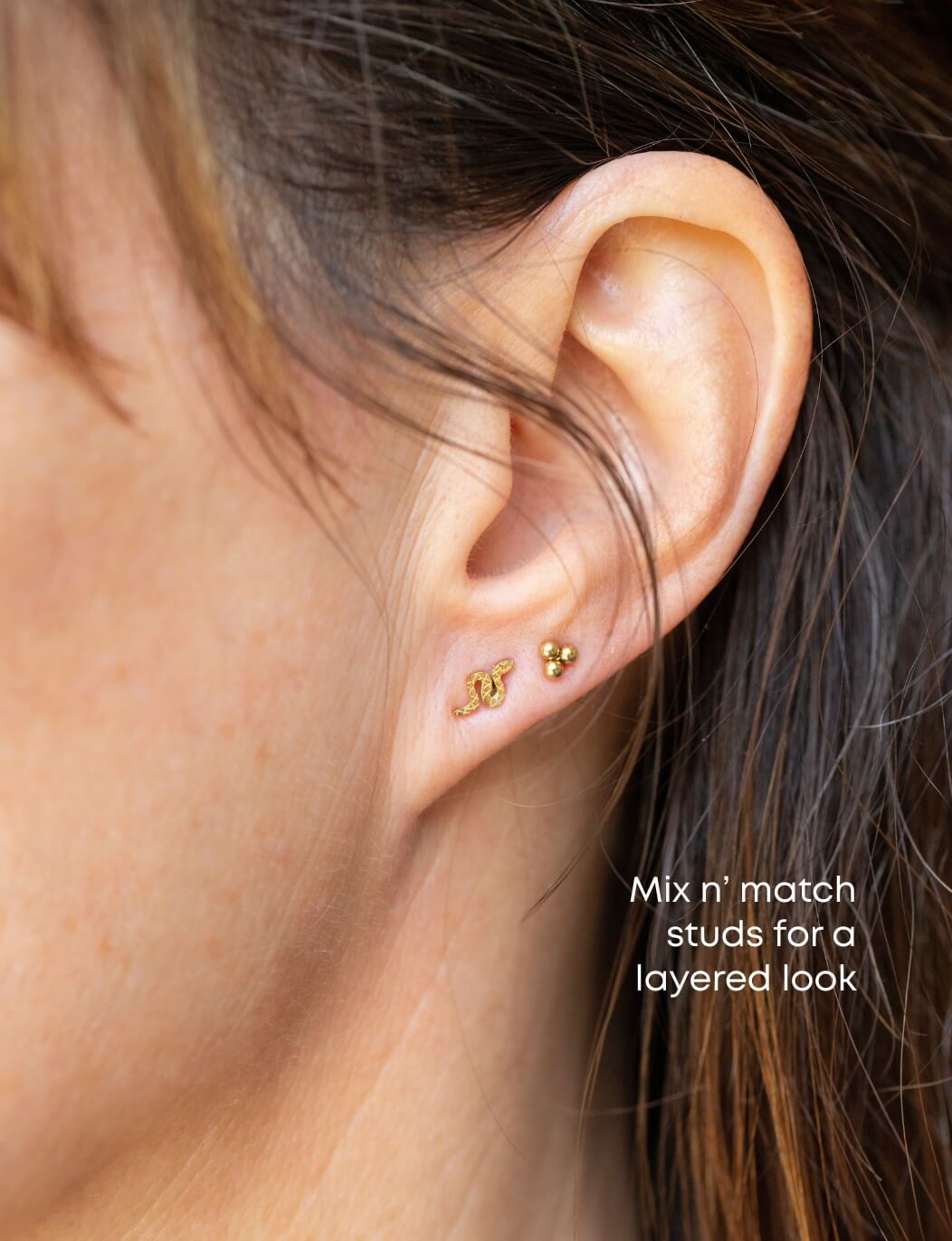 Black Agate Bowl &amp; Gold Snake Studs You&#39;re Magic Set