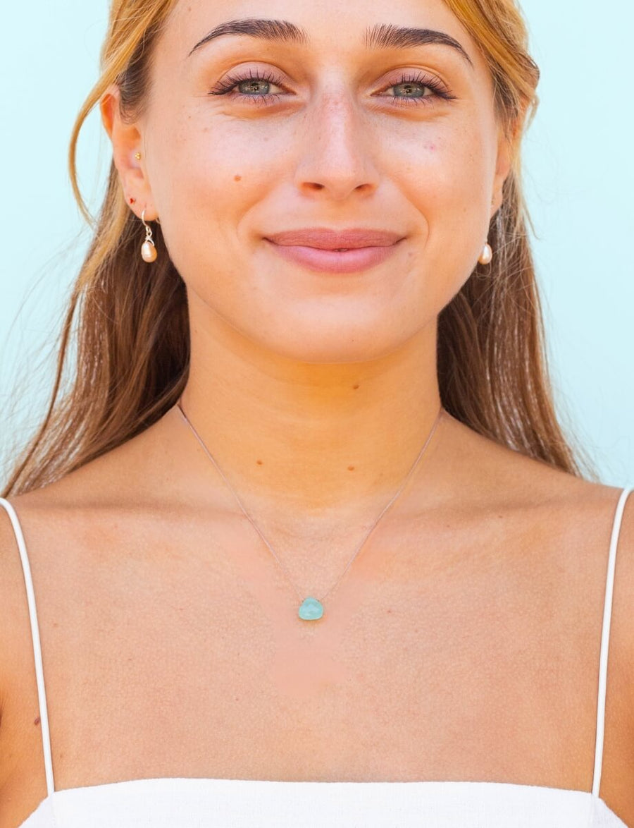 Turquoise Blue Crystal Soul Shine Necklace for Friendship