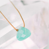 Turquoise Blue Crystal Soul Shine Necklace for Friendship