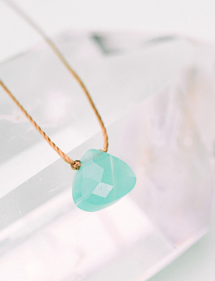 Turquoise Blue Crystal Soul Shine Necklace for Friendship