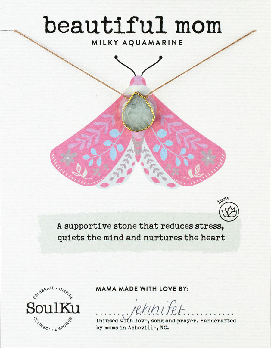 Milky Aquamarine Alchemy Necklace for Beautiful Mom