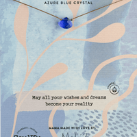 Azure Blue Crystal Soul Shine Necklace for Wish