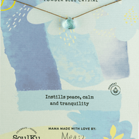 Powder Blue Crystal Soul Shine Necklace for Breathe