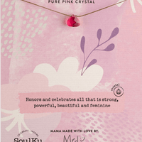 Pure Pink Crystal Soul Shine Necklace for Nevertheless, She Persisted