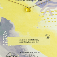 Sunshine Yellow Crystal Soul Shine Necklace for Joy