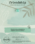 Turquoise Blue Crystal Soul Shine Necklace for Friendship