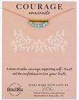 Amazonite Gold Bar Necklace for COURAGE