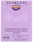 Amethyst Gold Bar Necklace for FEARLESS
