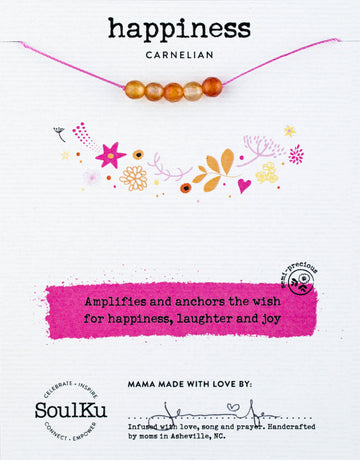 Carnelian Big Wishes Necklace for Happiness