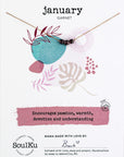 Garnet January Birthstone Necklace
