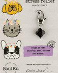 Black Onyx Lucky Pet Charm for Stress Relief