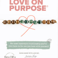 Moss Agate Creating Love On Purpose Bracelet