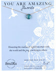 Fluorite Beam Necklace for You Are Amazing