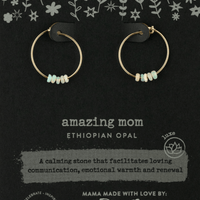 Limited Edition Ethiopian Opal Gold Hoop Earrings for Amazing Mom