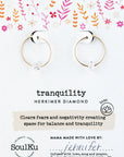 Herkimer Diamond Gold Hoop Earrings for Tranquility