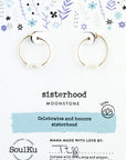 Moonstone Gold Hoop Earrings for Sisterhood