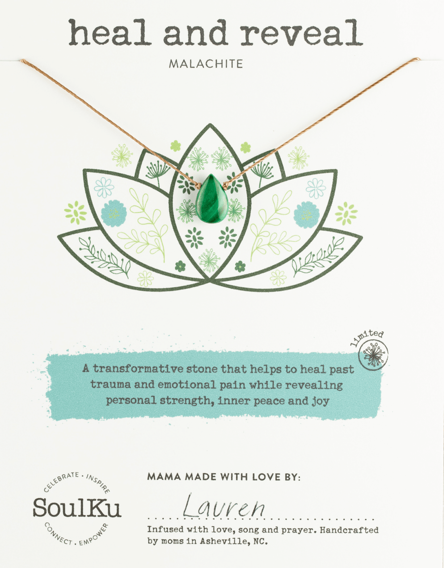 Limited Edition Malachite Necklace for Heal & Reveal