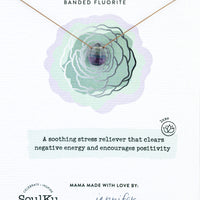 Banded Fluorite Luxe Necklace for Positivity