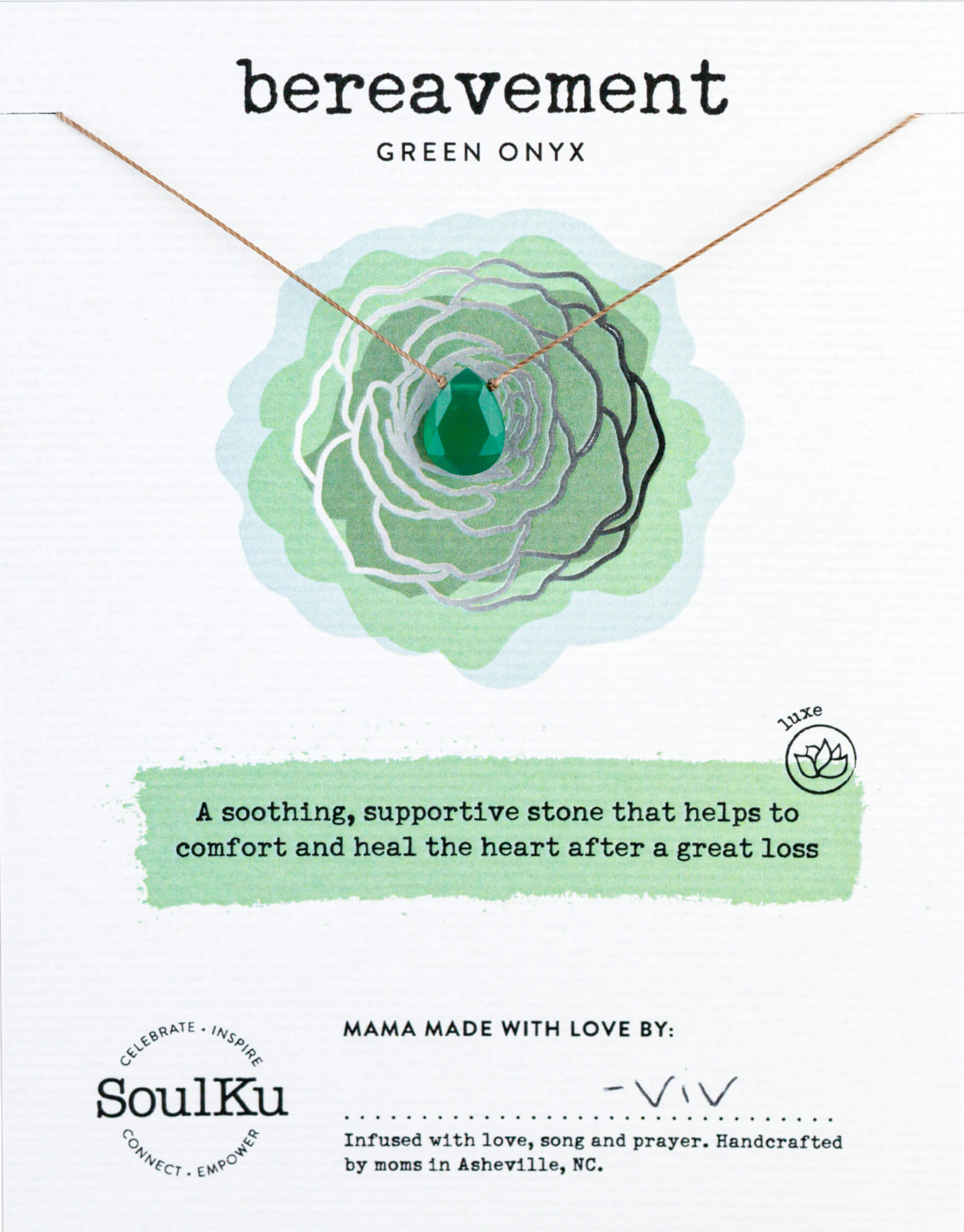 Green Onyx Luxe Necklace for Bereavement – SoulKu