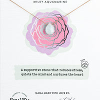 Milky Aquamarine Luxe Necklace for Beautiful Mom