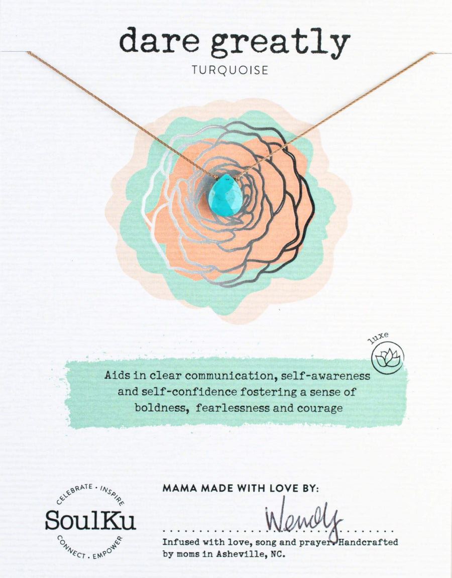 Turquoise Luxe Cocktail Necklace for Dare Greatly