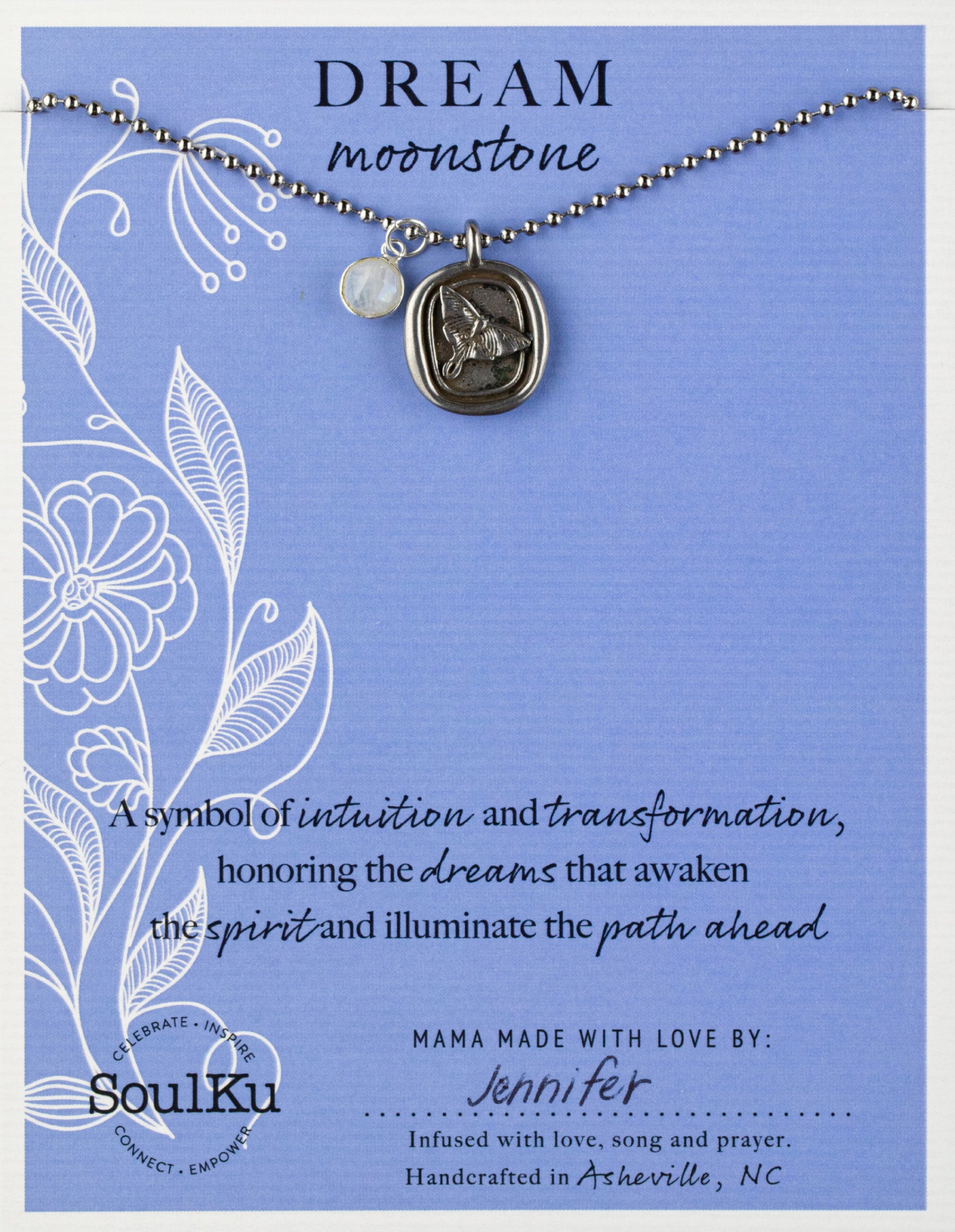 Charm Necklace Moonstone Dream