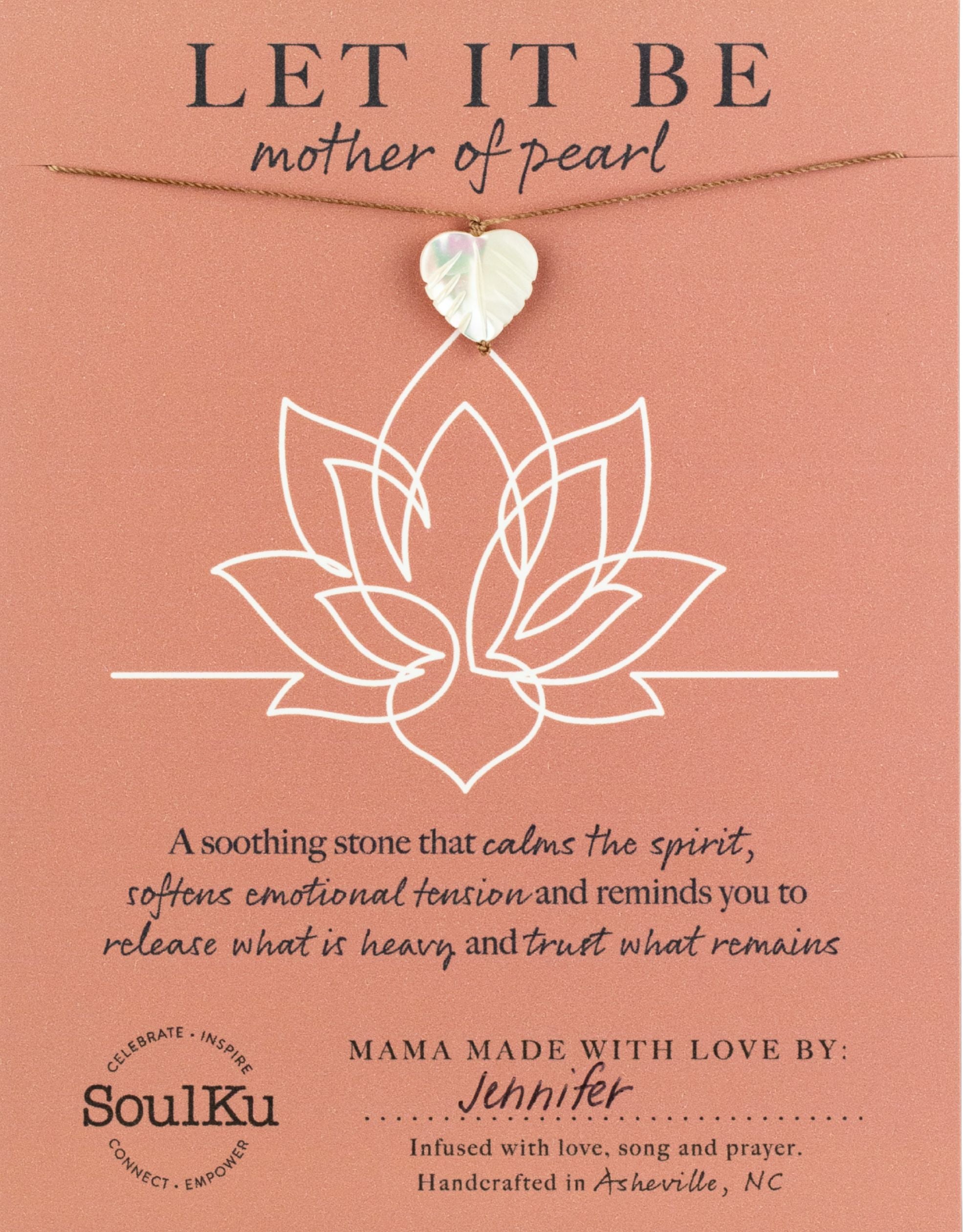 Limited Edition Mother of Pearl Leaf Necklace for Let it Be