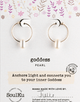 Pearl Gold Hoop Earrings for Goddess