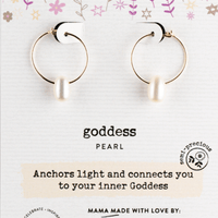 Pearl Gold Hoop Earrings for Goddess