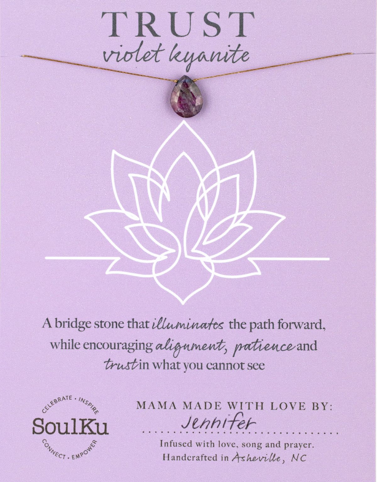 Limited Edition Violet Kyanite Necklace for Trust