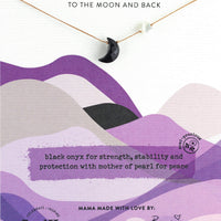 Black Onyx I Love You To The Moon & Back Necklace