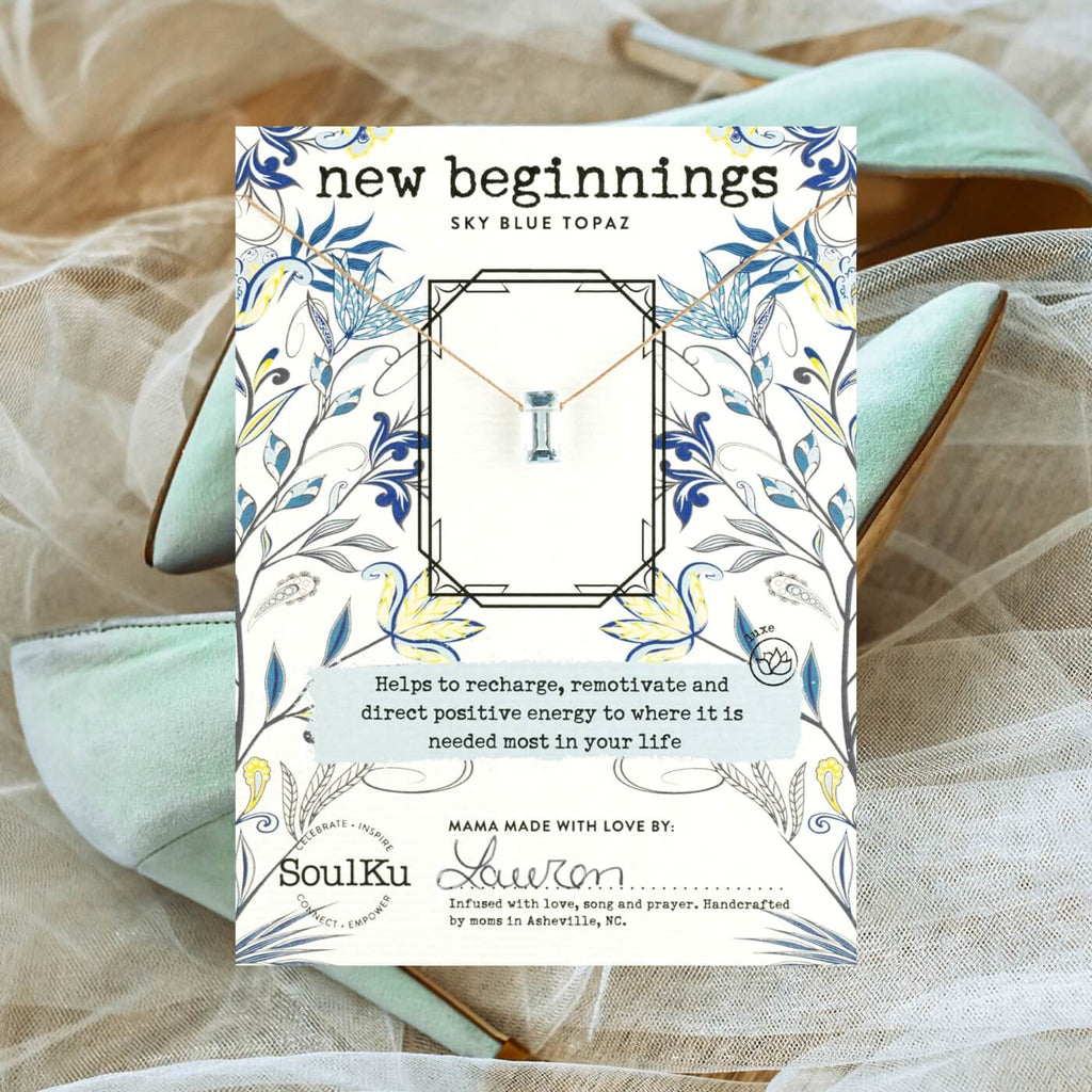 SoulKu- Sky Blue Topaz Refined Necklace for New Beginnings