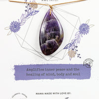 Amethyst Touchstone Necklace for Healing