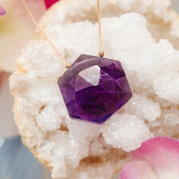 Amethyst Sacred Geometry Necklace to Heal