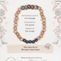 Botswana Agate Be Your Own Hero Bracelet for Be The Change