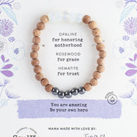 Opaline Crystal Be Your Own Hero Bracelet for Super Mom