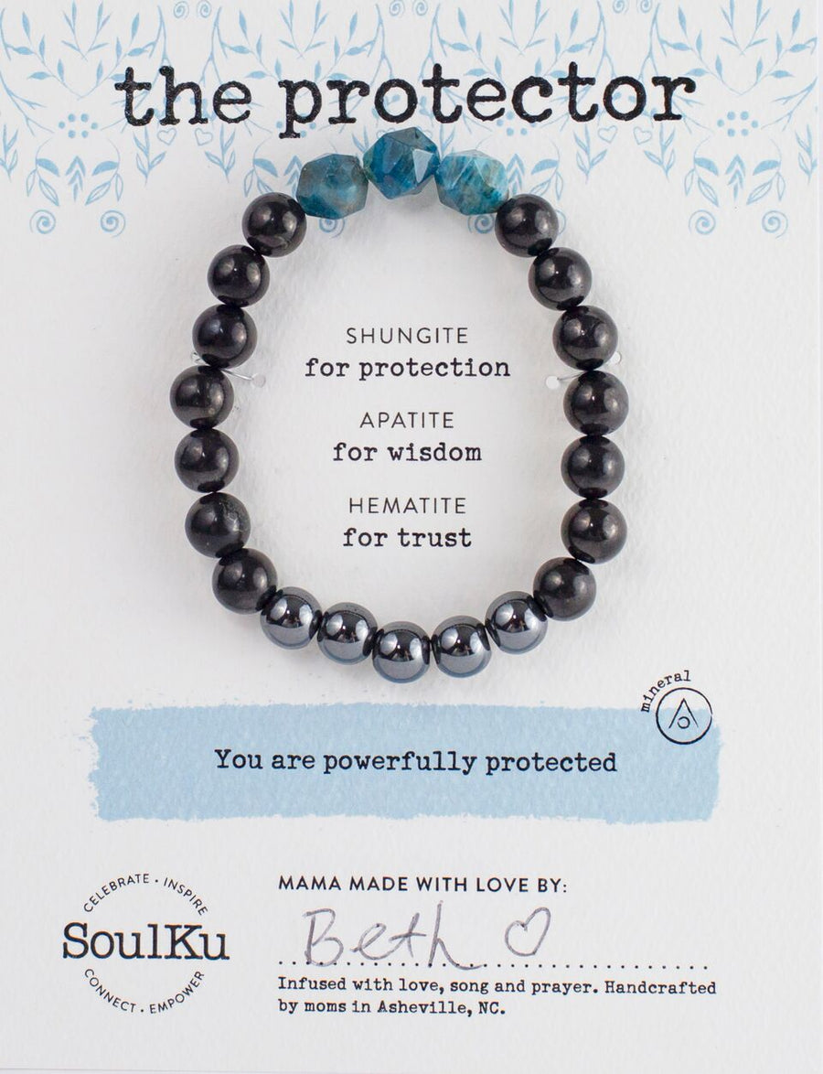 Women's Protector Shungite & Blue Apatite Bracelet