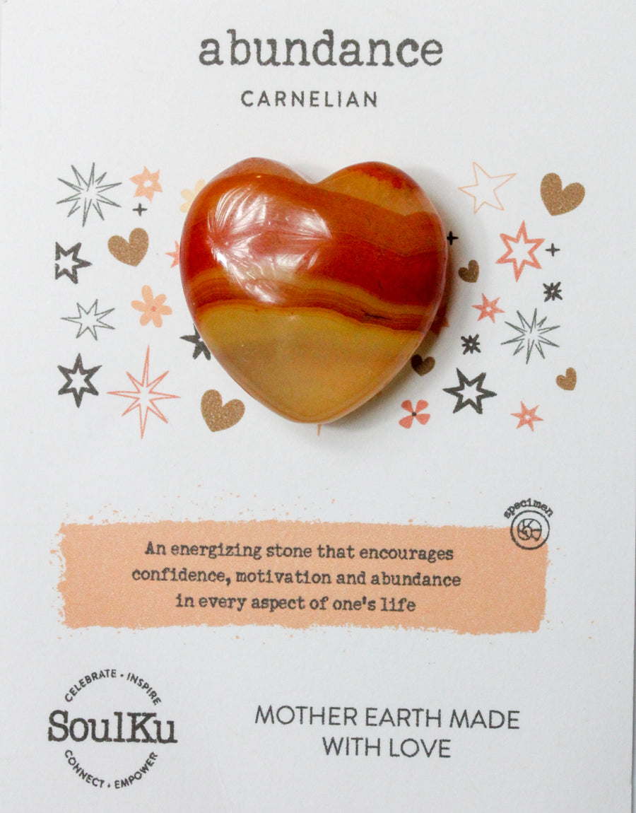 Carnelian Mini Heart for Abundance