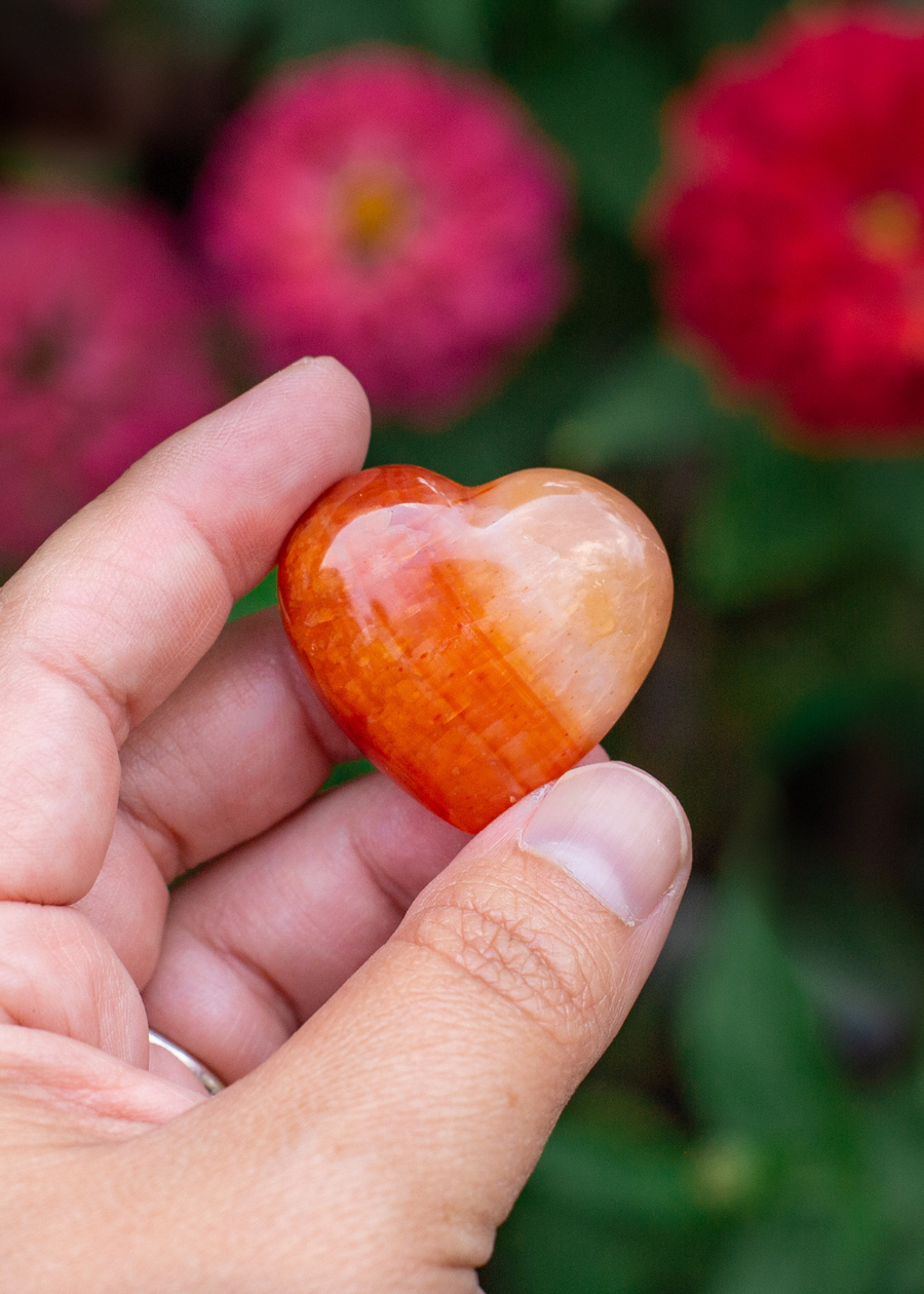 Carnelian Mini Heart for Abundance