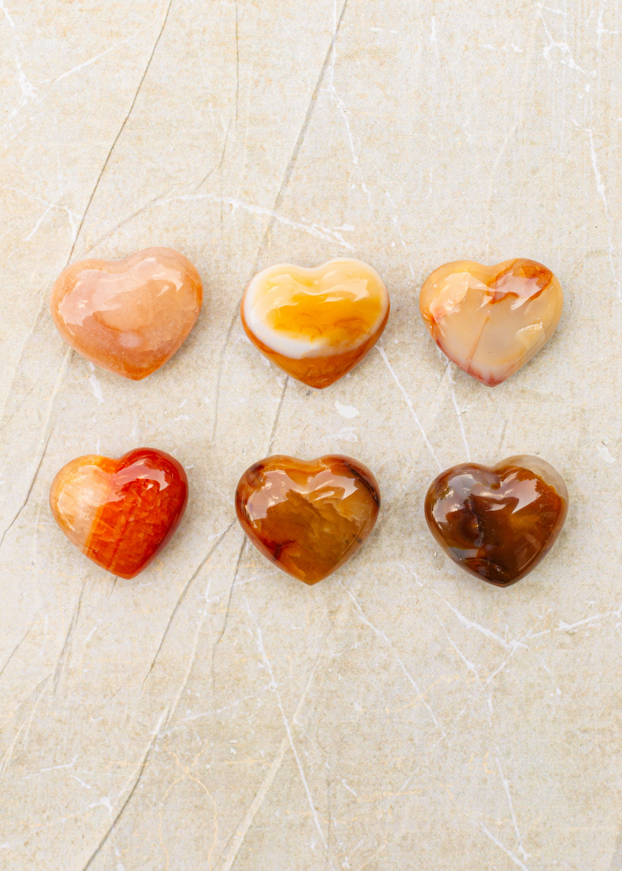 Carnelian Mini Heart for Abundance