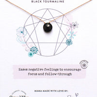 SoulKu - Black Tourmaline Enneagram Necklace for Type Seven