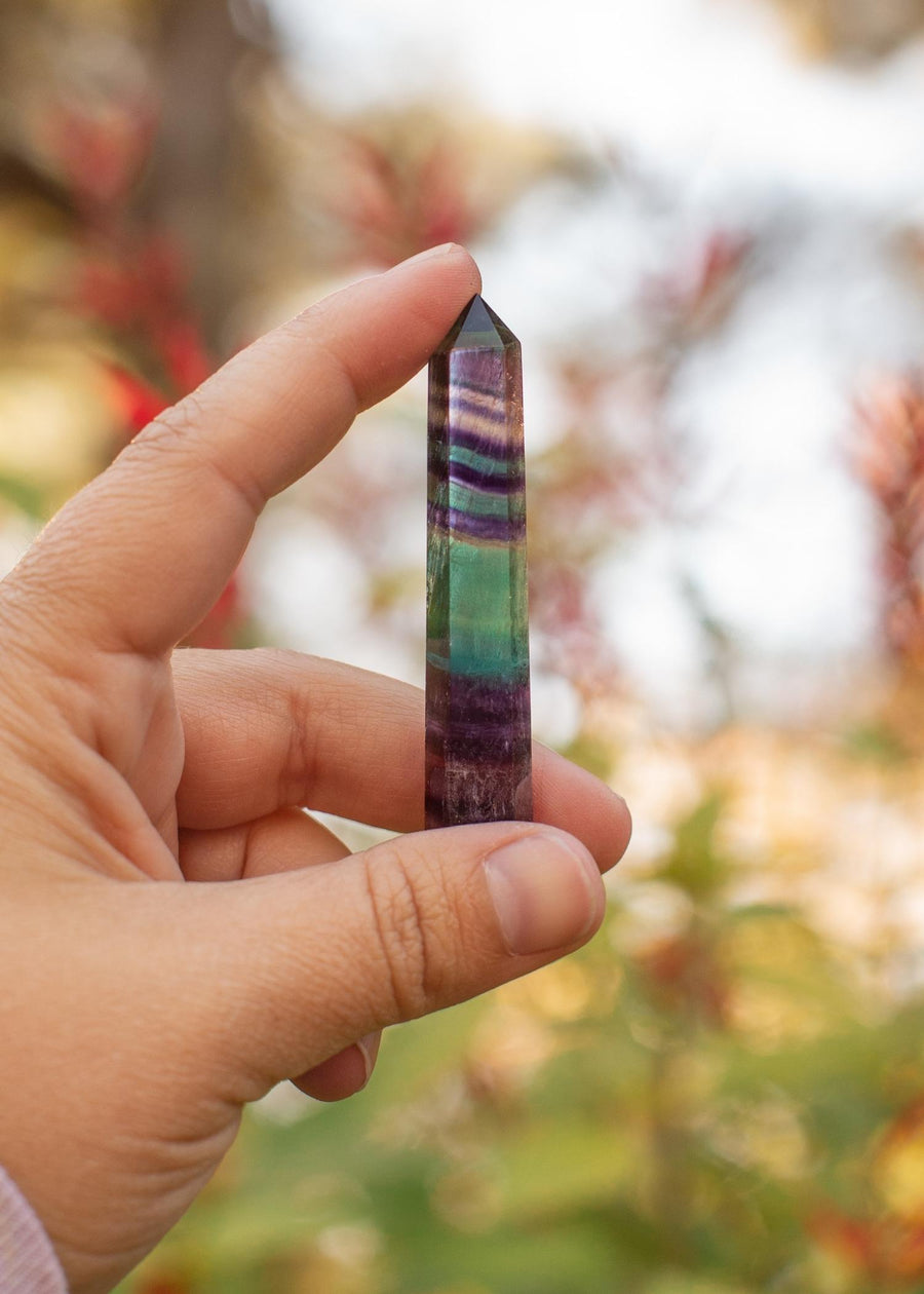 Rainbow Fluorite Mini Point for Positivity