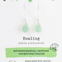 Green Aventurine Soul-Full of Light Long Earrings for Healing