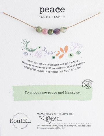 Fancy Jasper Intention Necklace for Peace
