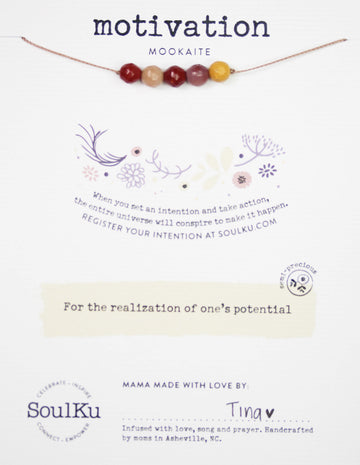 Mookaite Intention Necklace for Motivation