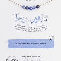 Sodalite Intention Necklace for Confidence