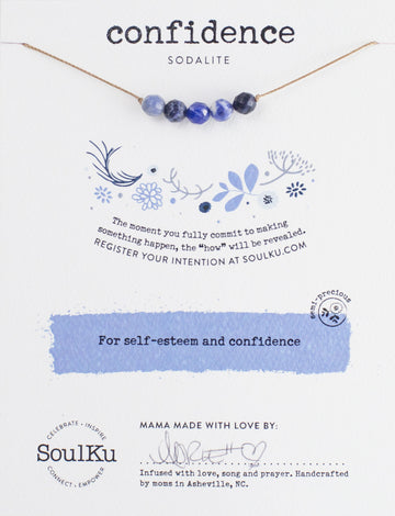 Sodalite Intention Necklace for Confidence