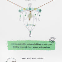 Prehnite Lantern Necklace for Protection